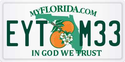 FL license plate EYTM33
