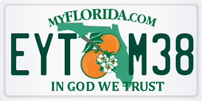 FL license plate EYTM38