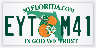 FL license plate EYTM41