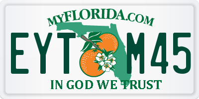 FL license plate EYTM45