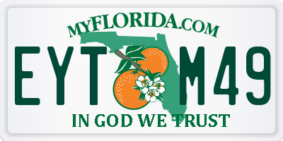 FL license plate EYTM49