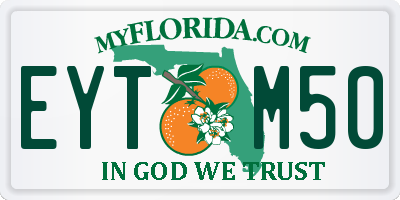 FL license plate EYTM50