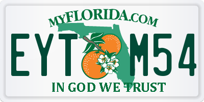 FL license plate EYTM54