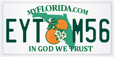 FL license plate EYTM56