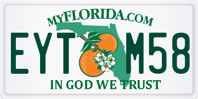 FL license plate EYTM58