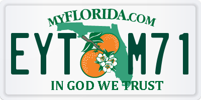 FL license plate EYTM71