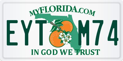 FL license plate EYTM74