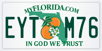 FL license plate EYTM76