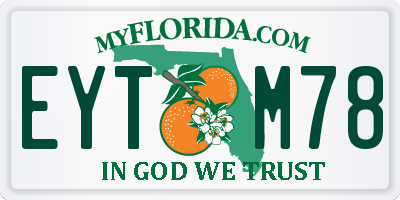 FL license plate EYTM78