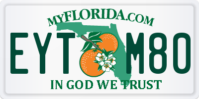 FL license plate EYTM80