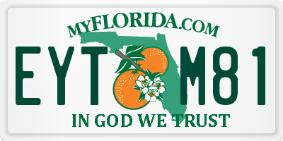 FL license plate EYTM81
