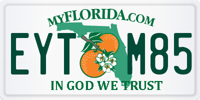 FL license plate EYTM85