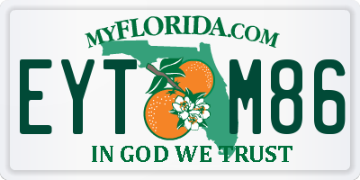 FL license plate EYTM86