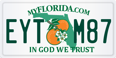 FL license plate EYTM87