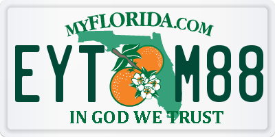 FL license plate EYTM88