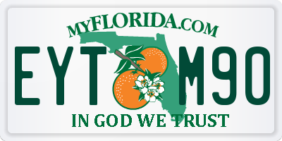 FL license plate EYTM90