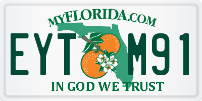 FL license plate EYTM91