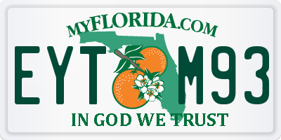 FL license plate EYTM93