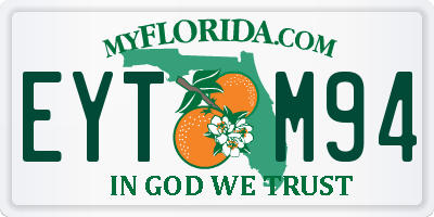 FL license plate EYTM94