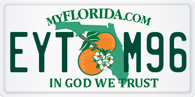 FL license plate EYTM96