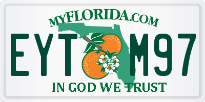 FL license plate EYTM97