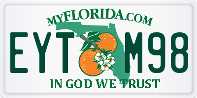 FL license plate EYTM98
