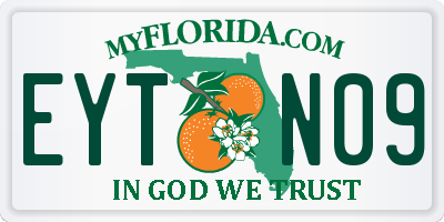FL license plate EYTN09