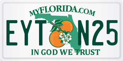 FL license plate EYTN25