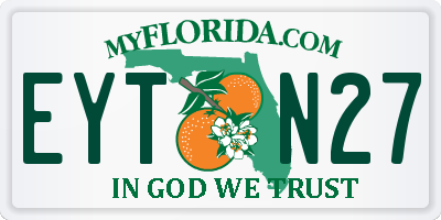 FL license plate EYTN27