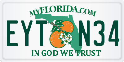 FL license plate EYTN34