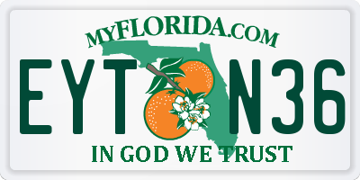 FL license plate EYTN36
