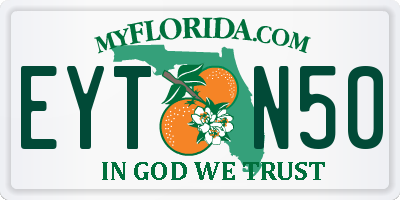 FL license plate EYTN50