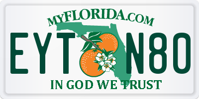 FL license plate EYTN80