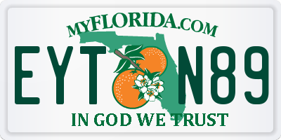 FL license plate EYTN89