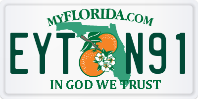 FL license plate EYTN91