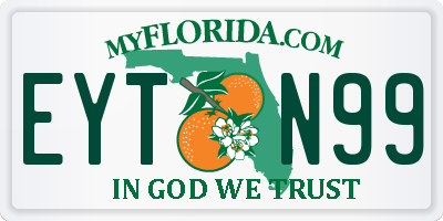 FL license plate EYTN99