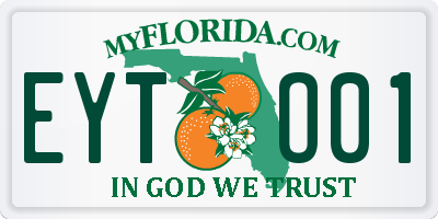 FL license plate EYTO01