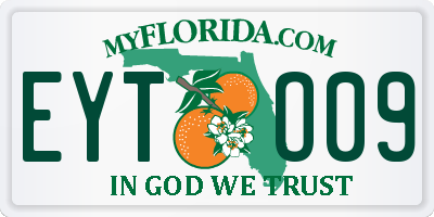 FL license plate EYTO09