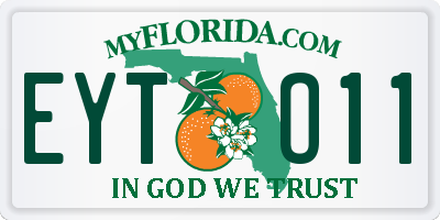 FL license plate EYTO11