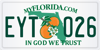 FL license plate EYTO26
