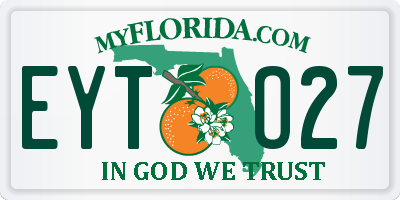 FL license plate EYTO27