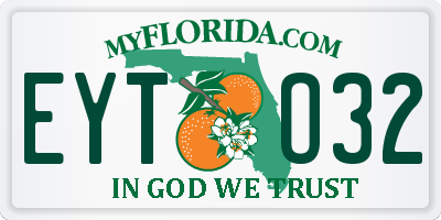 FL license plate EYTO32