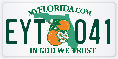 FL license plate EYTO41