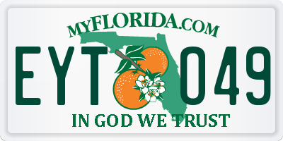 FL license plate EYTO49
