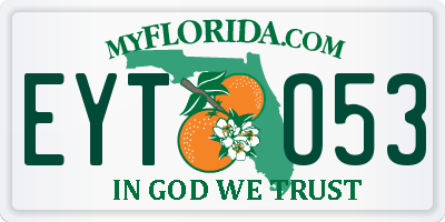 FL license plate EYTO53
