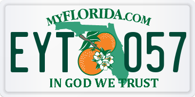 FL license plate EYTO57