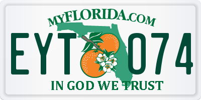 FL license plate EYTO74