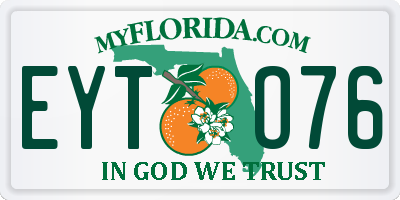 FL license plate EYTO76