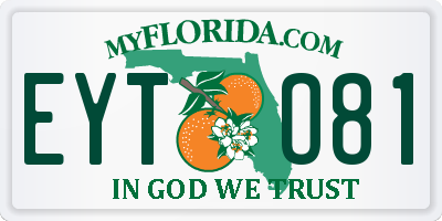 FL license plate EYTO81