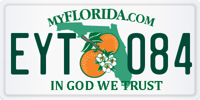 FL license plate EYTO84